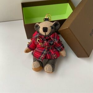 Plaid Teddy Bear Keychain